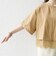 〈洗濯機可能〉ジップ レース ヘム ハーフスリーブ TEE