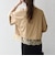 〈洗濯機可能〉ジップ レース ヘム ハーフスリーブ TEE