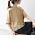 〈洗濯機可能〉ジップ レース ヘム ハーフスリーブ TEE