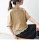 〈洗濯機可能〉ジップ レース ヘム ハーフスリーブ TEE