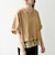 〈洗濯機可能〉ジップ レース ヘム ハーフスリーブ TEE