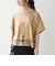 〈洗濯機可能〉ジップ レース ヘム ハーフスリーブ TEE