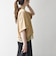 〈洗濯機可能〉ジップ レース ヘム ハーフスリーブ TEE
