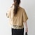 〈洗濯機可能〉ジップ レース ヘム ハーフスリーブ TEE