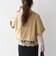〈洗濯機可能〉ジップ レース ヘム ハーフスリーブ TEE