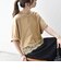 〈洗濯機可能〉ジップ レース ヘム ハーフスリーブ TEE