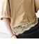 〈洗濯機可能〉ジップ レース ヘム ハーフスリーブ TEE