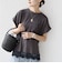 〈手洗い可能〉レース コンビ フレンチ スリーブ TEE
