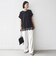 〈手洗い可能〉レース コンビ フレンチ スリーブ TEE