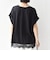〈手洗い可能〉レース コンビ フレンチ スリーブ TEE