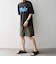 【SHIPS any別注】ONEITA:〈洗濯機可能〉ピグメント ダイ リラックス ロゴ プリント Tシャツ◇
