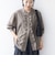 【WEB限定】〈手洗い可能〉チェック フリル ロングスリーブ シャツ（ベージュ）