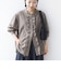 【WEB限定】〈手洗い可能〉チェック フリル ロングスリーブ シャツ（ベージュ）