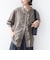 【WEB限定】〈手洗い可能〉チェック フリル ロングスリーブ シャツ（ベージュ）