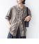 【WEB限定】〈手洗い可能〉チェック フリル ロングスリーブ シャツ（ベージュ）