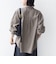 【WEB限定】〈手洗い可能〉チェック フリル ロングスリーブ シャツ（ベージュ）
