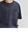 【WEB限定】〈撥水加工〉リラックス ナイロンポケット クルーネック Tシャツ◇