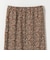 〈洗濯機可能〉レオパード ヘム フリル Iライン イージー スカート