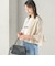 〈手洗い可能〉シャンブレー カラミ ノーカラー ジャケット