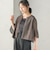 〈手洗い可能〉シャンブレー カラミ ノーカラー ジャケット