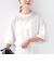 フラワー モチーフ カットワーク レース ショート スリーブ TEE