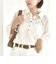 【WEB限定】〈手洗い可能〉シアー ジャカード ポロ ワイド スリーブ プルオーバー