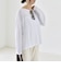 quaranciel:〈手洗い可能〉シアー コットン ボートネック ルーズ ロンTEE