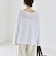 quaranciel:〈手洗い可能〉シアー コットン ボートネック ルーズ ロンTEE