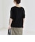 quaranciel:〈手洗い可能〉シアー コットン ボートネック ルーズ ロンTEE