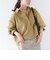 〈手洗い可能〉近江晒 サイド スリット スキッパー シャツ
