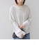【WEB限定】〈手洗い可能〉ボーダー ポンチ レースカフス トップス◇