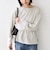 【WEB限定】〈手洗い可能〉ボーダー ポンチ レースカフス トップス◇