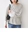 【WEB限定】〈手洗い可能〉ボーダー ポンチ レースカフス トップス◇