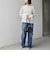 【WEB限定】〈手洗い可能〉ボーダー ポンチ レースカフス トップス◇