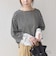 【WEB限定】〈手洗い可能〉ボーダー ポンチ レースカフス トップス◇