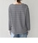 【WEB限定】〈手洗い可能〉レース 切替スリーブ ボーダー カットソー◇