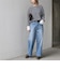 【WEB限定】〈手洗い可能〉レース 切替スリーブ ボーダー カットソー◇