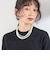 【WEB限定】パールモチーフ 3連 ショート ネックレス◇