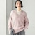 〈手洗い可能〉フラワー ストレッチ レース ハイネック トップス