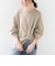 【WEB限定】〈手洗い可能〉裾 ツイスト デザイン ポンチ ロング スリーブ プルオーバー