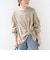 【WEB限定】〈手洗い可能〉裾 ツイスト デザイン ポンチ ロング スリーブ プルオーバー