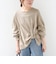 【WEB限定】〈手洗い可能〉裾 ツイスト デザイン ポンチ ロング スリーブ プルオーバー