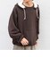 【SHIPS any別注】RUSSELL ATHLETIC: ワンポイント ロゴ 裏起毛 プルオーバー パーカー◇