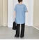 quaranciel:〈手洗い可能〉シアー デニム フレンチスリーブ レギュラー シャツ