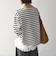 〈洗濯機可能〉レース ヘム アシンメトリー ロングスリーブ TEE