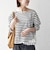 〈洗濯機可能〉レース ヘム アシンメトリー ロングスリーブ TEE