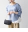 〈洗濯機可能〉レース ヘム アシンメトリー ロングスリーブ TEE