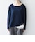 〈洗濯機可能〉レース ヘム アシンメトリー ロングスリーブ TEE