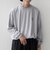 【SHIPS any別注】ohwell: ワンポイント ロゴ 刺繍 ミジンボーダー Tシャツ(ロンT)◇
