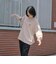 【SHIPS any別注】ohwell: ワンポイント ロゴ 刺繍 ミジンボーダー Tシャツ(ロンT)◇
